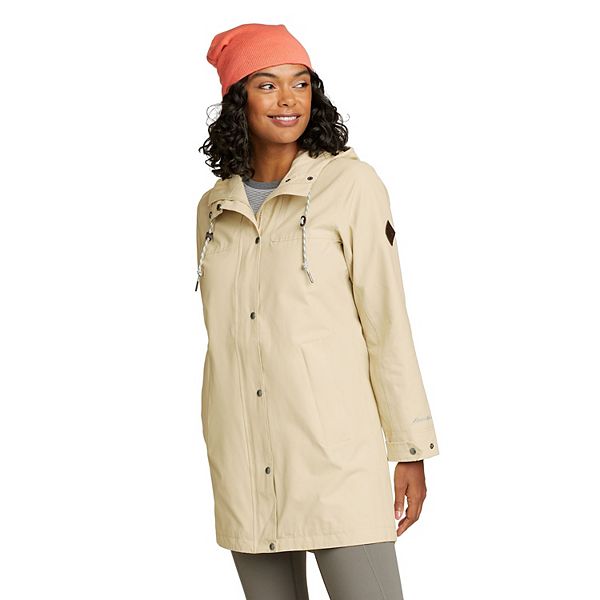 Women's Eddie Bauer Charly Parka Jacket - Beige Khaki (LARGE)