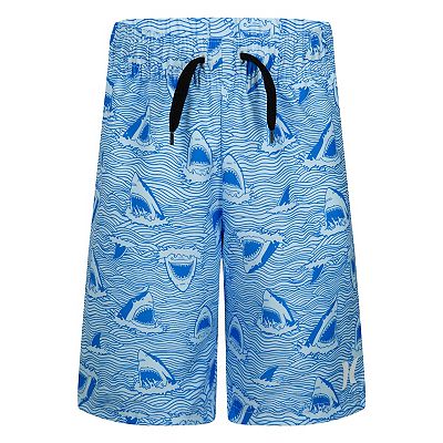 Boys 4-20 Hurley Shark Head Swim H2O-Dri UPF Rash Guard and Trunks Set