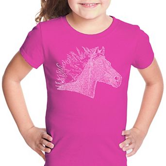 Horse Mane - Girl's Word Art T-shirt