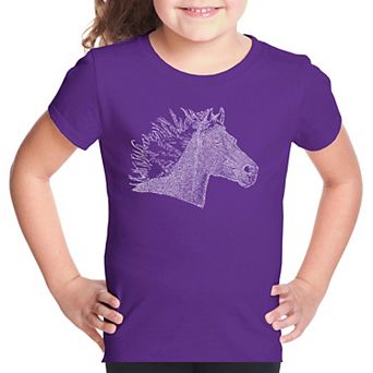 Horse Mane - Girl's Word Art T-shirt
