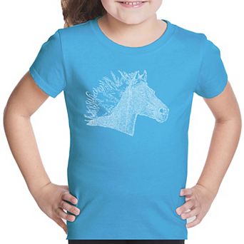 Horse Mane - Girl's Word Art T-shirt
