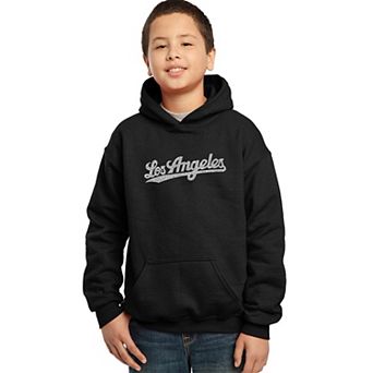 Los Angeles Neighborhoods - Boy's Word Art Hooded Sweatshirt