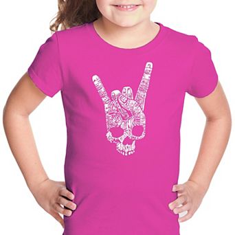 Heavy Metal Genres - Girl's Word Art T-shirt