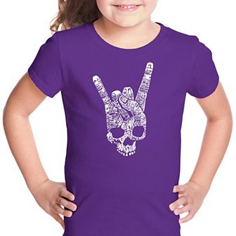Heavy Metal Genres - Girl's Word Art T-shirt