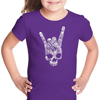 Heavy Metal Genres - Girl's Word Art T-shirt