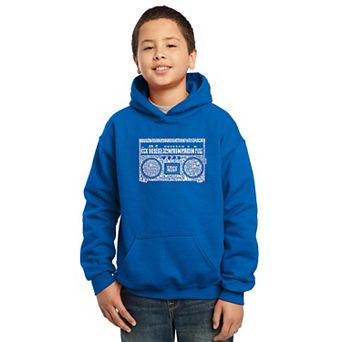 Greatest Rap Hits of The 1980's - Boy's Word Art Hooded Sweatshirt
