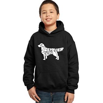Golden Retreiver - Boy's Word Art Hooded Sweatshirt