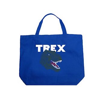 Large Word Art Tote Bag - T-Rex Head