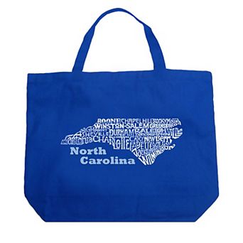 Large Word Art Tote Bag - North Carolina