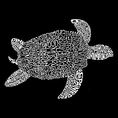 Large Word Art Tote Bag - Turtle