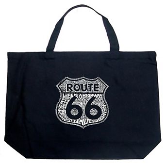 Large Word Art Tote Bag - Route 66 - Life is a Highway
