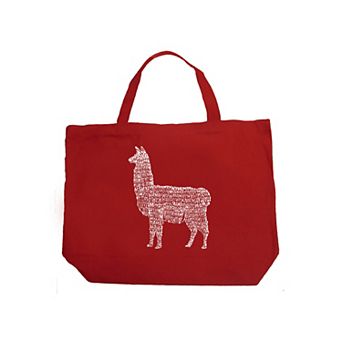 Large Word Art Tote Bag - Llama Mama