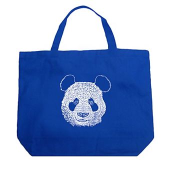 Large Word Art Tote Bag - Panda