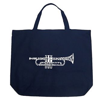 Large Word Art Tote Bag - Trumpet