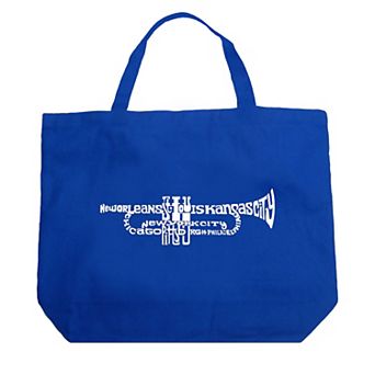 Large Word Art Tote Bag - Trumpet