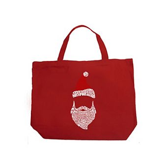 Large Word Art Tote Bag - Santa Claus