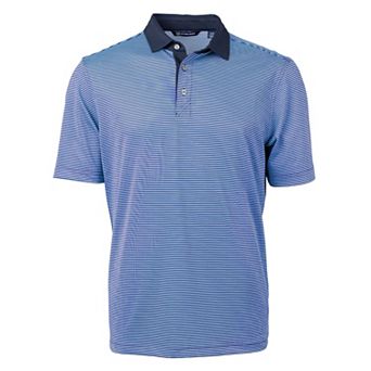 Cutter & Buck Virtue Eco Pique Micro Stripe Recycled Mens Big & Tall Polo