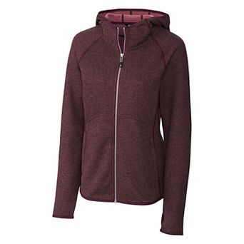 Cutter & Buck Mainsail Sweater-Knit Hoodie Womens Full Zip Jacket