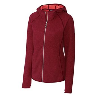 Cutter & Buck Mainsail Sweater-Knit Hoodie Womens Full Zip Jacket