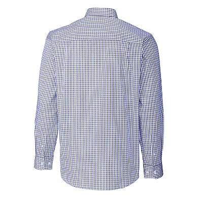 Cutter & Buck Easy Care Stretch Gingham Mens Big and Tall Long Sleeve ...