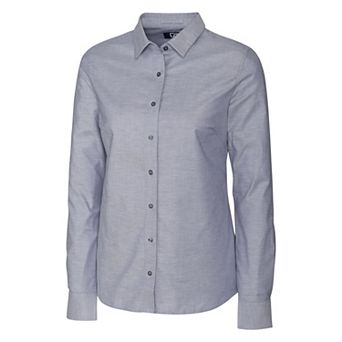 Cutter & Buck Stretch Oxford Womens Long Sleeve Dress Shirt