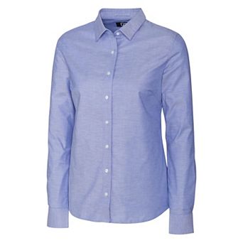 Cutter & Buck Stretch Oxford Womens Long Sleeve Dress Shirt
