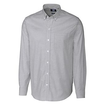 Cutter & Buck Stretch Oxford Stripe Mens Big and Tall Long Sleeve Dress Shirt