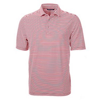 Cutter & Buck Virtue Eco Pique Stripe Recycled Mens Polo