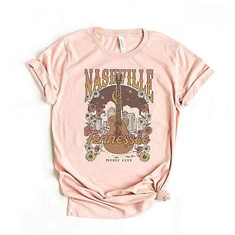 Nashville Tennessee Flowers Short Sleeve Graphic Tee