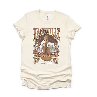 Nashville Tennessee Flowers Short Sleeve Graphic Tee