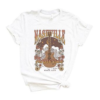Nashville Tennessee Flowers Short Sleeve Graphic Tee