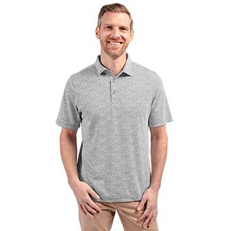 Cutter & Buck Virtue Eco Pique Botanical Print Recycled Mens Polo