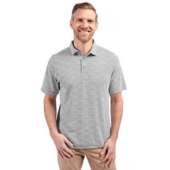 Cutter & Buck Virtue Eco Pique Botanical Print Recycled Mens Polo