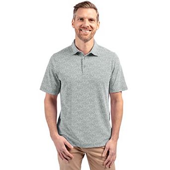 Cutter & Buck Virtue Eco Pique Botanical Print Recycled Mens Polo