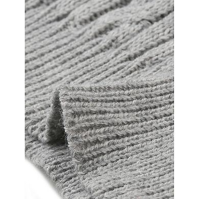 Women's Cable Knit Crop Sweater Vest Deep V-Neck Knitwear Tank Tops