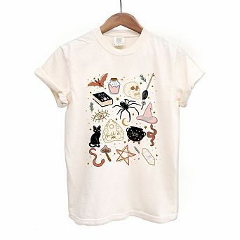 Halloween Doodles Garment Dyed Tees