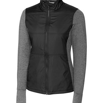 Cutter & Buck Stealth Hybrid Quilted Womens Full Zip Windbreaker Jacket