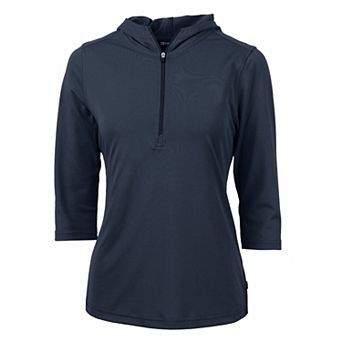 Cutter & Buck Virtue Eco Pique Recycled Half Zip Pullover Womens Hoodie