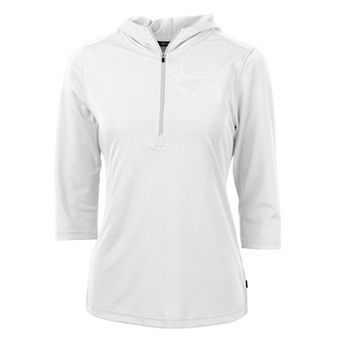 Cutter & Buck Virtue Eco Pique Recycled Half Zip Pullover Womens Hoodie