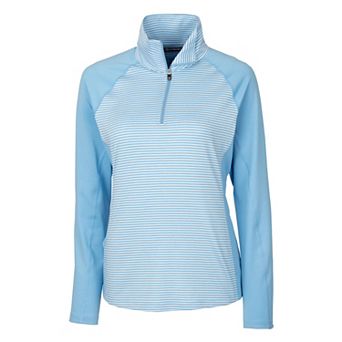 Cutter & Buck Forge Tonal Stripe Stretch Half Zip Womens Top