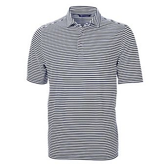 Cutter & Buck Virtue Eco Pique Stripe Recycled Mens Big and Tall Polo