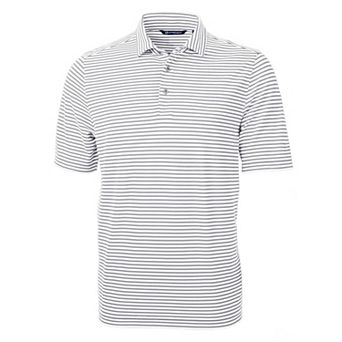 Cutter & Buck Virtue Eco Pique Stripe Recycled Mens Big and Tall Polo