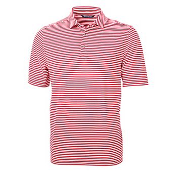 Cutter & Buck Virtue Eco Pique Stripe Recycled Mens Big and Tall Polo