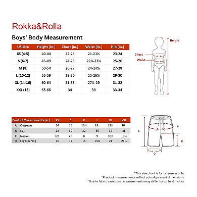 Boys 4-18 Rokka&Rolla Stretch Quick Dry Board Shorts Swim Trunks with Mesh Lining UPF50+