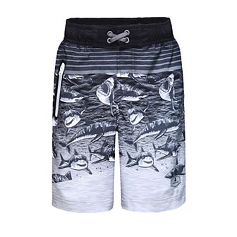 Boys 4-18 Rokka&Rolla Stretch Quick Dry Board Shorts Swim Trunks with Mesh Lining UPF50+
