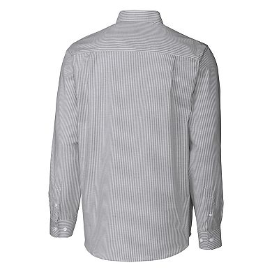 Cutter & Buck Stretch Oxford Stripe Mens Long Sleeve Dress Shirt