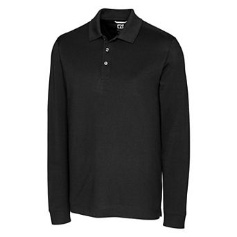 Cutter & Buck Advantage Tri-Blend Pique Mens Big and Tall Long Sleeve Polo