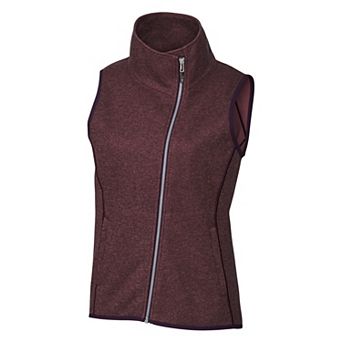 Cutter & Buck Mainsail Sweater-Knit Womens Full Zip Vest