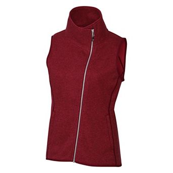 Cutter & Buck Mainsail Sweater-Knit Womens Full Zip Vest