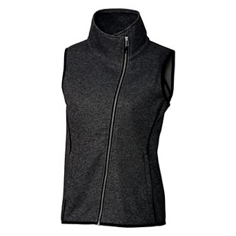 Cutter & Buck Mainsail Sweater-Knit Womens Full Zip Vest